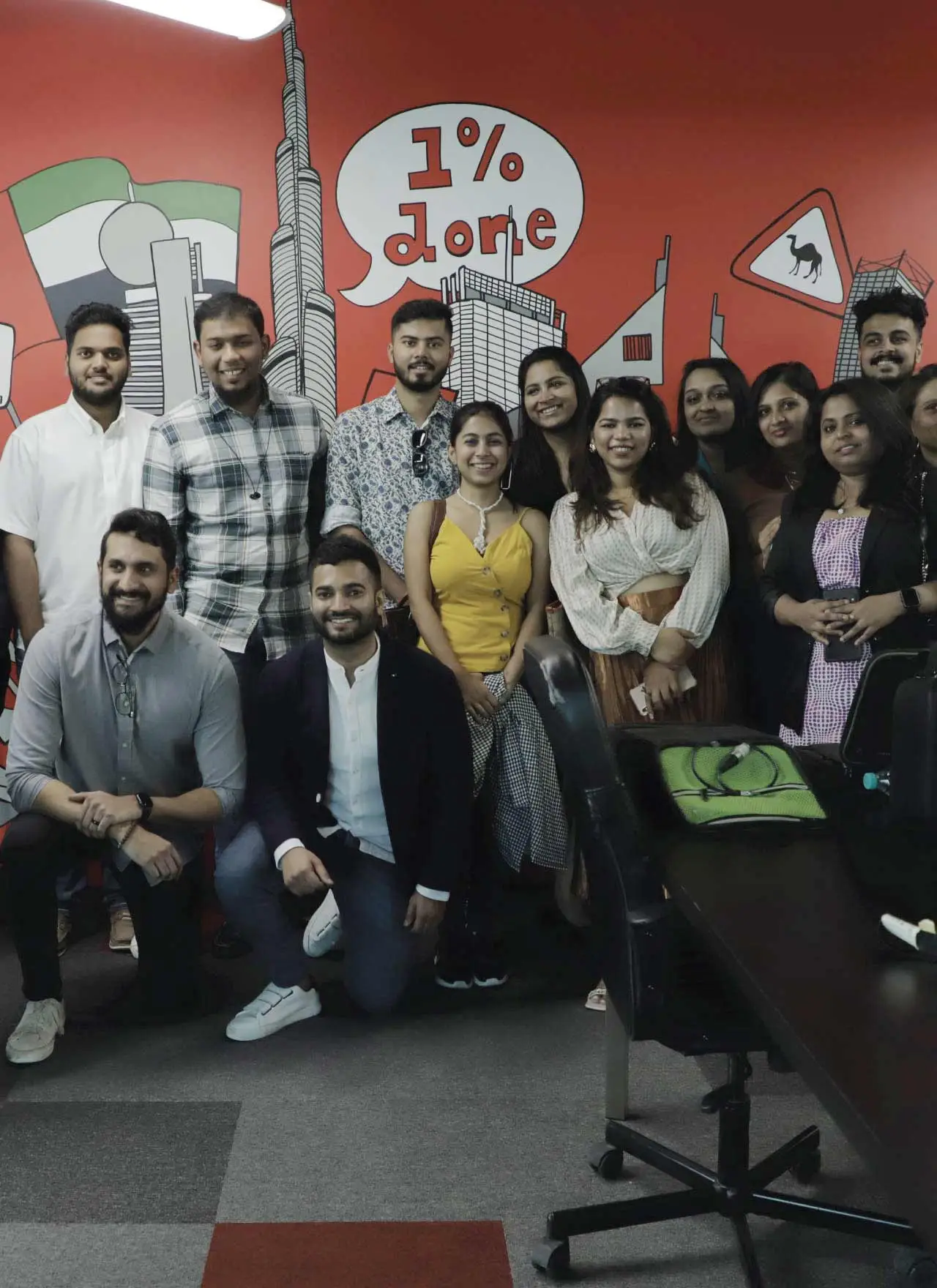 The AltUni Labs team together at the office