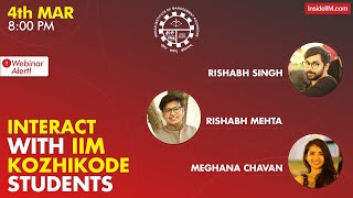 Interact with IIM Kozhikode Students webinar