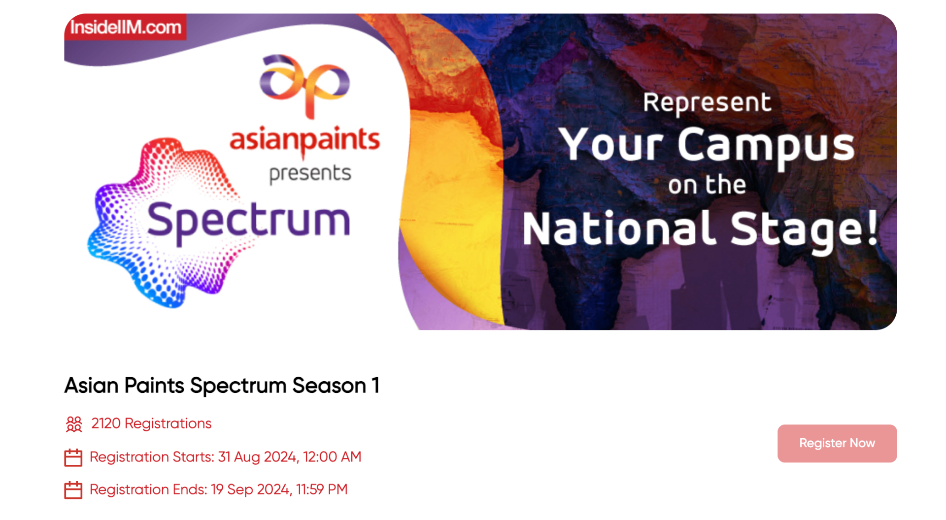 Asian Paints Spectrum Competition